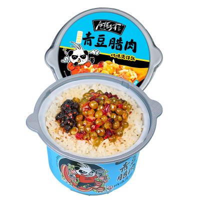 China Factory Wholesale Quick Food Peas With Spicy Meat Flavor Claypot Meal Ready Rice 278g for sale