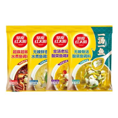 China Cooking Hotpot Wholesale Delicious Soup Sour Spicy Flavor Seasoning For Cooking Fish Condiment In Bag for sale