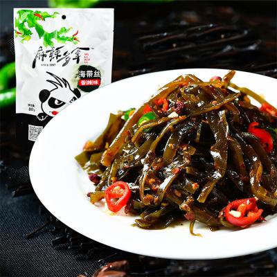 China Wholesale Low Calorie Low Fat Spicy Flavored Shredded Snacks Chips Potato In Bag 80g Kelp Kimchi Seaweed for sale