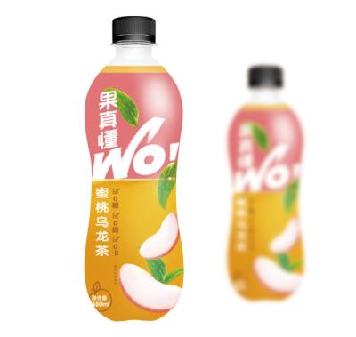 China Summer Supply Health Factory Peach Flavor Peach Tea Bubble Water Soft Drinks Beverage for sale