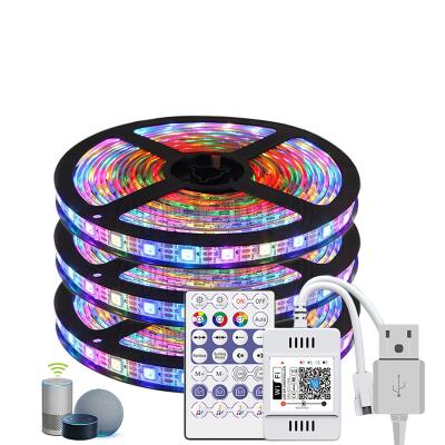 China Hotel 18LEDs/M pixels LED strip 5V USB 5050SMD magic home accessible strip light 32.8FT pro WIFI WS2812B with Voic control for sale