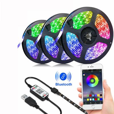 China Hotel 5V Wireless App Control TV Backlight USB LED Strip Lights 5050smd RGB Music Sensor TV Backlight for sale