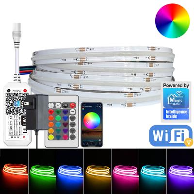 China Other 24V COB LED Light Strip with Voice Control, Under Cabinet Lights 16.4ft Dimmable WIFI COB LED Magic Home Strip Lights for Home for sale