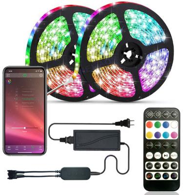 China 32.8/65.6FT 10M/20M Dreamcolor Music LED Strip Cuttable with 28Keys rf pixel RGBIC LED strip home flexible strip remote control rainbow for sale