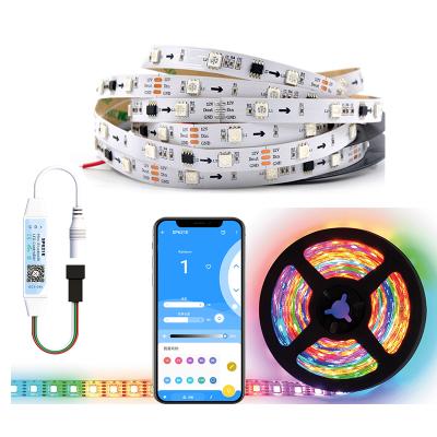 China 5M/10M SP621E WS2811 Music Sync BLE Dreamcolor LED Cuttable Light, Flexible RGBIC Strip Rainbow Chasing Strip Lights BanlanX APP Control for sale