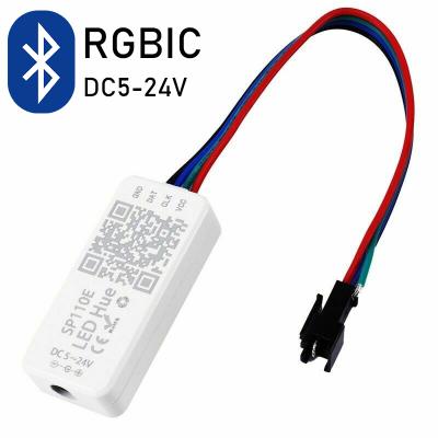 China RGBIC LED Strip Light SP110E Tooth 4.0 Pixel DC USB RGBIC Strip Controller WS2811 WS2812B SK6812 Blue Accessible LED Pixel Strip for sale