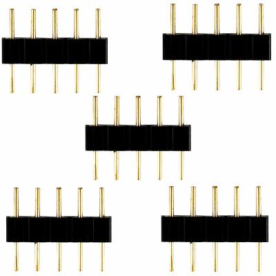 China Black LED Strip Light Connectors 12mm Male 5-PIN Connector Needle Connector For RGBW/RGBWW 5050 SMD Led Strip Light for sale