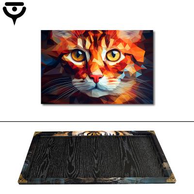 China Modern Modern Painting Posters Wall Art Led Sketch Light Decorative Painting for sale