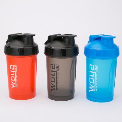 China Factory Price Viable Portable Plastic BPA Free 16OZ Shaker Bottle Protein Shaker With Custom Logo for sale