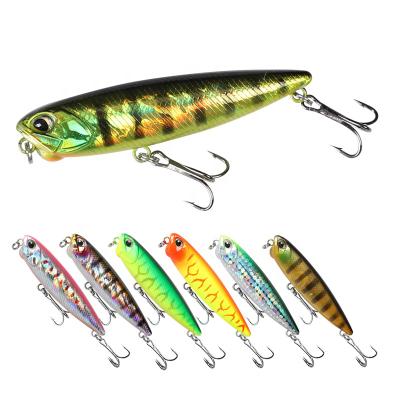 China Fish Processing Factory OEM Fishing Lure Lure 65mm 5.5g Hard Bait Realis Bionic Artificial Pencil Isca Topwater Lure Baits for sale