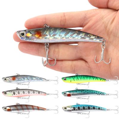 China Fish Processing Factory OEM Winter Hard Fishing Attraction Sinking Lure 26g/95mm VIB Baits 15g 53mm Isca Perch Artificial Fishing Swim Baits for sale