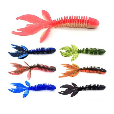 China Artificial Soft Fish Attraction Bass Hook Fishing Silicon Jig Bait 10pcs/set 8cm 12cm Fish Silicon Worm Shrimp for sale