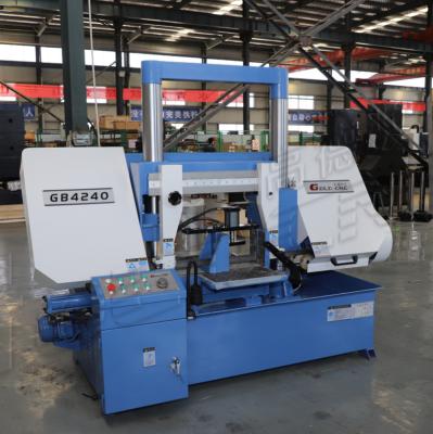 China GOLDCNC GB4240 gantry horizontal band saw machine band saw price for sale