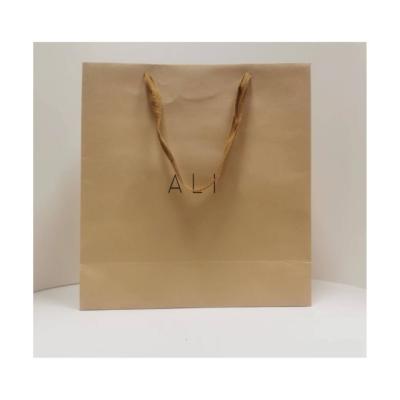 China Recyclable Custom print your own logo brown kraft gift Craft shopping paper bags Food paper bags with handling for sale