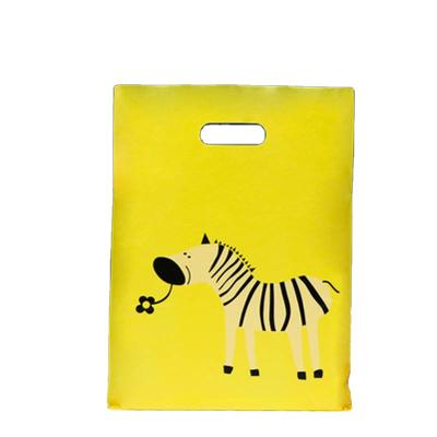 China Recyclable Personalized Logo Die Cut HandlePlastic Printing Bag For Shopping Plastic Tote Bags for sale