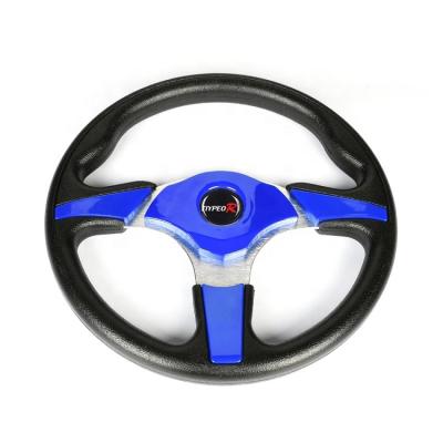 China Sports Universal Racing Modified Accessories PU Leather Material Car Interior Steering Wheel for sale