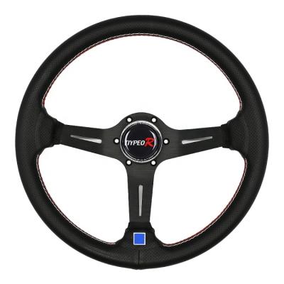 China High Quality Sports Car Modified Parts Leather Racing Competitive Universal Car Steering Wheel for sale