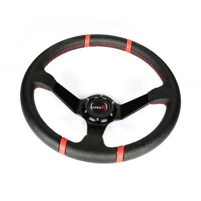 China Sports PVC Car Steering Wheel Quick Release Plate Multicolor Deep Racing Car Steering Wheel for sale