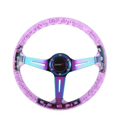 China Sports factory's flagship product is decorated with a cool acrylic fiber 350MM racing wheel for sale