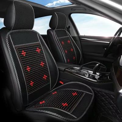 China High Quality Customized Material Waterproof Car Seat Cover Multicolor Full Edging Breathable Fabric With Wooden Beads for sale