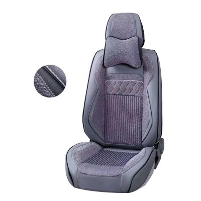 China Universal leather car truck suv seat cover luxury leather universal airbag compatible and breathable PVC car seat covers for sale