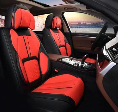 China Sports Enjoy High End Quality Car Accessories Full Set 9D Car Seat Covers Interior Universal for sale