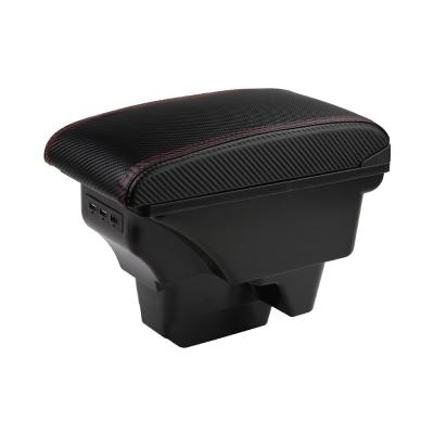 China Rotatable usb with luxury Microfiber cup holder/armrest console boxcar leather auto accessories for sale