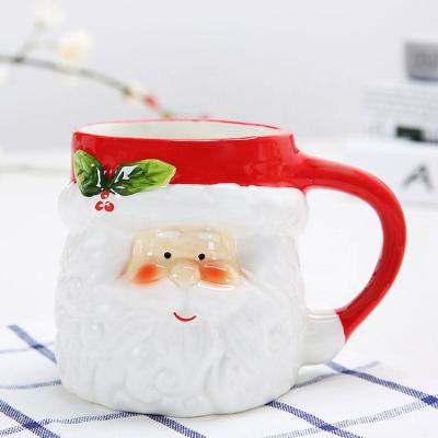 China Viable Promotional Wholesale White Custom Ceramic Cup Christmas White Mug Coffee Mug Ceramic Mug for sale