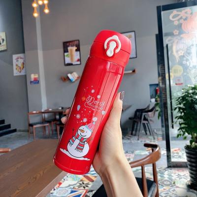 China New Christmas PORTABLE Stainless Steel Cup Couples Student Mugs Water Cup Vacuum Flask Portable Thermos for sale