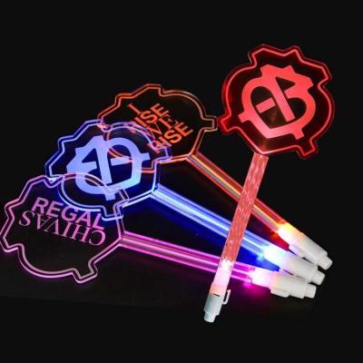 China Concert Custom logo shape led light grow in dark Acrylic concert night light up pen tube stick for sale