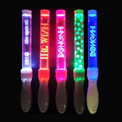 China Concert remote control Custom LOGO printed acrylic tube led light glow concert stick for sale