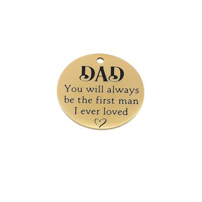 China Dad Gifts 10pcs Father's Other Dad Charms You Will Be...Stainless Steel Laser Charm Diy Pendant For Jewelry Making for sale