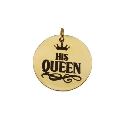 China Other Charm Crown Her Bracelet Pendants Stainless Steel Charms High Polish Mirror Surface Pendant for sale