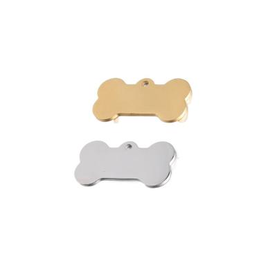 China TRENDY Dog Bone Shape Stainless Steel Custom Stamping Blank Charms For Jewelry Making Customized Charms With Logo for sale