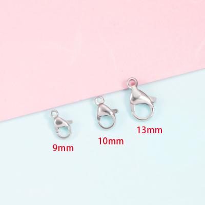 China 100pcs 9/10/13mm 304 Stainless Steel Lobster Hooks Hooks End Connectors For Diy Making Jewelry Findings Components for sale