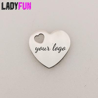 China Other Custom Stainless Steel Heart Charms 20*22mm High Polish Mirror Surface Pendant Charm 20pcs for sale