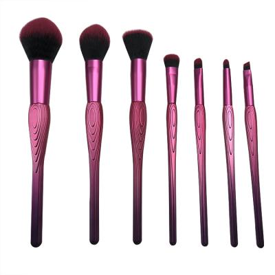 China Angular Blush Merrynice Custom logo newest purple 7pcs makeup brush set for sale