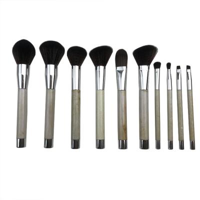 China Angular Blush Merrynice Custom 10 pcs gray makeup brushes set with case for sale