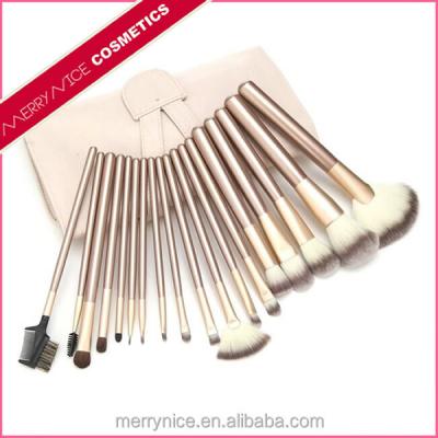 China Angular Blush High grade 18pcs nylon hair cheap makeup brush set for sale