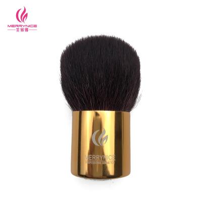 China Angular Blush Merrynice hot bright golden kabuki single synthetic hair powder makeup brush for sale