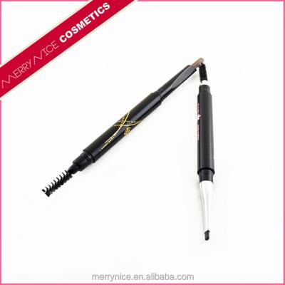 China Waterproof Waterproof eyebrow pencil double-end retractable eye brow pencil and lash brush for sale