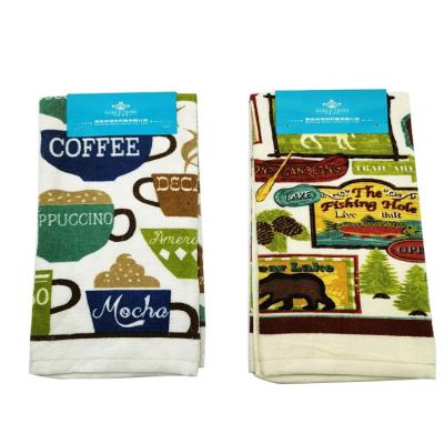 China Wholesale Custom Compressed Plaid Cotton Linen Tea Towel for sale