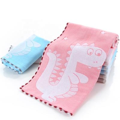 China Small Terry QUICK DRY Cartoon Cotton Face Towel Jacquard For Kids for sale