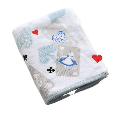 China QUICK DRY cotton towel hand towel absorbent card design for sale