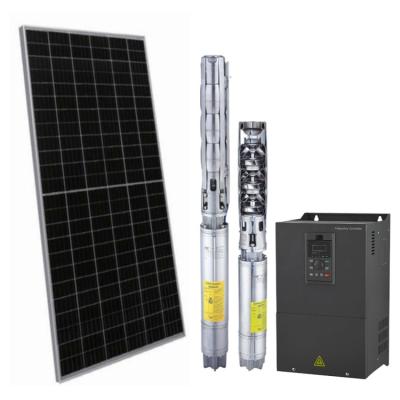 China Farm Irrigation/Desert Greening MPPT Farm Irrigation System Solar Hybrid System and Pump Water Inlet Grid Without Battery Low Cost Solar Pump System for sale