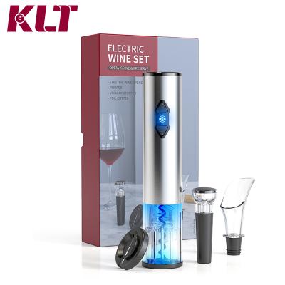 China Viable Novelty 4 in 1 Stainless Steel Opener Kitchen Accessories Gift Set for Red Wine for sale