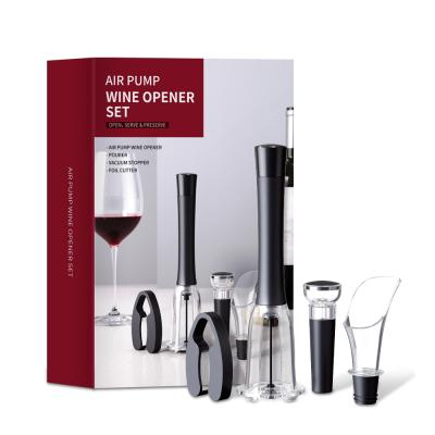 China Best Viable Set of Gift Safety Technology Compressor Opener Corkscrew and Wine Stopper for sale