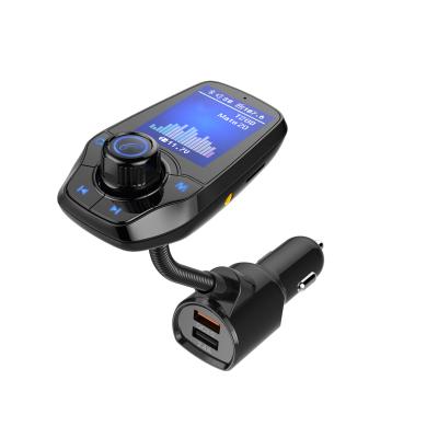 China T26D BT Handsfree Car Kit FM Transmitter MP3 Player USB Fast Charger QC3.0 Color Screen Hands-Free Phone Charger for sale