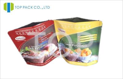 China Foil Stand Up Spices Packaging Heat Sealed Tear Notch Glossy Printed for sale