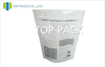 China Aluminum Foil Ziplock Stand Up Bags Healthy Food Pouch Round Bottom Whey Protein for sale